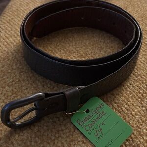 236A Premium Dark Brown Leather Belt for Men